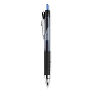 uniball® Signo 207 Retractable Gel Pen, 0.7mm, Blue Ink, Smoke/Black/Blue Barrel, Dozen (UBC33951)