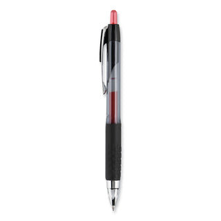 uniball® Signo 207 Retractable Gel Pen, 0.7mm, Red Ink, Smoke/Black/Red, Dozen (UBC33952)
