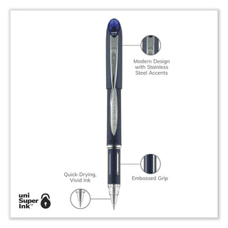 uniball® Jetstream Stick Ballpoint Pen, Fine 0.7mm, Blue Ink, Blue Barrel (UBC40174)