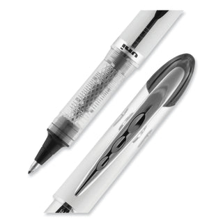 uniball® VISION ELITE Stick Roller Ball Pen, Bold 0.8mm, Black Ink, White/Black Barrel (UBC61231)
