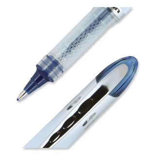 uniball® VISION ELITE Stick Roller Ball Pen, 0.8mm, Blue-Black Ink, White/Blue Black Barrel (UBC61232)