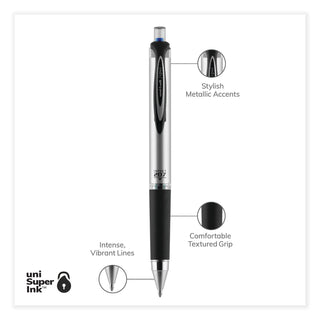 uniball® 207 Impact Retractable Gel Pen, Bold 1mm, Blue Ink, Black/Blue Barrel (UBC65871)