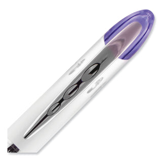 uniball® VISION ELITE Stick Roller Ball Pen, Bold 0.8mm, Purple Ink, White/Purple Barrel (UBC69025)