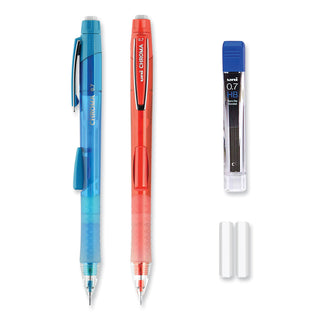 uniball® Mechanical Pencils, w/Lead/Erasers, 0.7mm, 2Pencils/PK, MI (UBC90192)