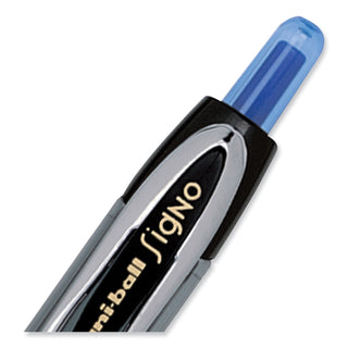 uniball® 207 Signo Gel Ultra Micro Retractable Gel Pen, 0.38mm, Blue Ink, Smoke Barrel (UBC1790923)