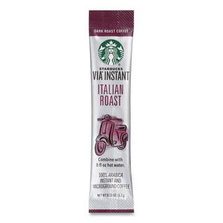 Starbucks® VIA Ready Brew Coffee, 0.11 oz, Italian Roast, 8 Packets/Bag, 12 Bags/Carton (SBK12407838CT)