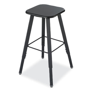 Safco® AlphaBetter Adjustable-Height Student Stool, Supports up to 250 lbs., Black Seat/Black Back, Black Base (SAF1205BL)