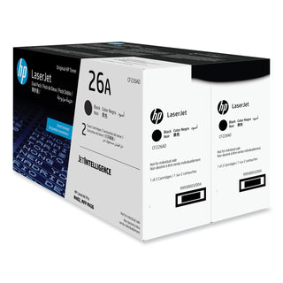 HP HP 26A, (CF226A) 2-Pack Black Original LaserJet Toner Cartridge (HEWCF226AD)