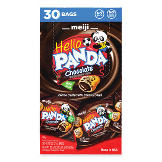 Meiji Hello Panda Chocolate Creme Filled Cookies, 0.75 oz Bag, 30 Bags/Pack (GRR22002038)