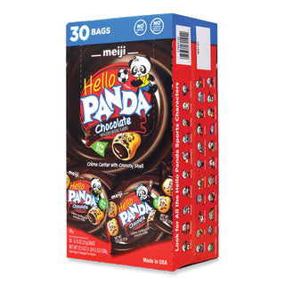Meiji Hello Panda Chocolate Creme Filled Cookies, 0.75 oz Bag, 30 Bags/Pack (GRR22002038)