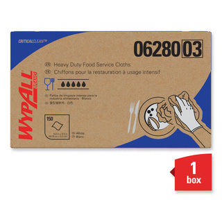 WypAll® X80 Foodservice Towels, Blue, Carton of 150 (KIM06280)