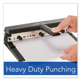Swingline® 40-Sheet Heavy-Duty Two-to-Seven-Hole Adjustable Punch, 9/32" Holes, Black (SWI74440)