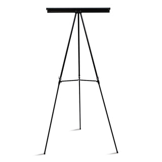 MasterVision™ Telescoping Tripod Display Easel, Adjusts 35" to 64" High, Metal, Black (BVCFLX09101MV)