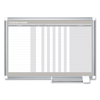 MasterVision™ In-Out Magnetic Dry Erase Board, 36x24, Silver Frame (BVCGA01110830)