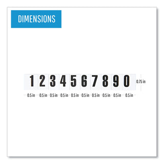 MasterVision™ Interchangeable Magnetic Board Accessories, Numbers, Black, 3/4"h (BVCKT2020)