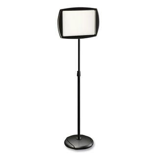 MasterVision™ Floor Stand Sign Holder, Rectangle, 15x11 sign, 66"H, Black Frame (BVCSIG07060101)