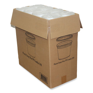 GEN Plastic Deli Containers, 24 oz, Clear, Plastic, 240/Carton (GENDELI24OZ)