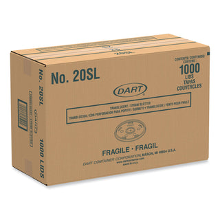 Dart® Cold Cup Lids, 32oz Cups, Translucent, 100/Sleeve, 10 Sleeves/Carton (DCC20SL) (20SLDART)