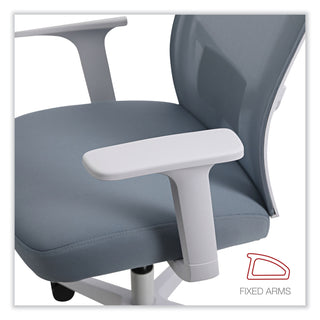 Workspace by Alera® Workspace by Alera Mesh Back Fabric Task Chair, Supports Up to 275 lb, 17.32" to 21.1" Seat Height, Seafoam Blue Seat/Back (ALEWS42B77)