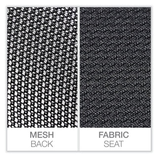Workspace by Alera® Workspace by Alera Mesh Back Fabric Task Chair, Supports Up to 275 lb, 17.32" to 21.1" Seat Height, Black Seat, Black Back (ALEWS42B17)