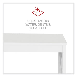 Workspace by Alera® Workspace by Alera L-Shaped Farmhouse Desk, 58.27" x 58.27" x 29.53", White (ALEWSF5959WT)