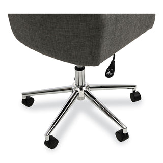 Workspace by Alera® Workspace by Alera Mid-Century Task Chair, Supports Up to 275 lb, 18.9" to 22.24" Seat Height, Gray Seat, Gray Back (ALEWS4241)