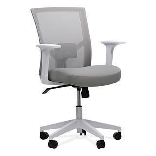 Workspace by Alera® Workspace by Alera Mesh Back Fabric Task Chair, Supports Up to 275 lb, 17.32" to 21.1" Seat Height, Gray Seat, Gray Back (ALEWS42B47)