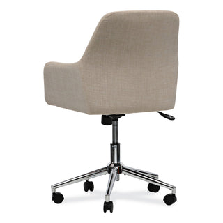 Workspace by Alera® Workspace by Alera Mid-Century Task Chair, Supports Up to 275 lb, 18.9" to 22.24" Seat Height, Cream Seat, Cream Back (ALEWS4251)