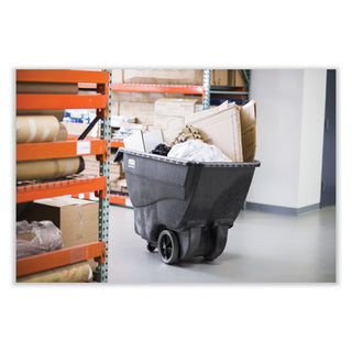 Rubbermaid® Commercial Structural Foam Tilt Truck, 151 gal, 600 lb Capacity, Plastic, Black (RCP1011BLA)