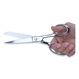 Clauss® Hot Forged Carbon Steel Shears, 8" Long, 3.88" Cut Length, Nickel Straight Handle (ACM10257)