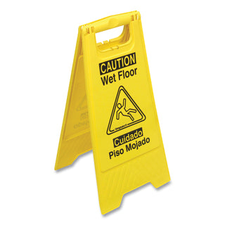 Impact® Bilingual Yellow Wet Floor Sign, 12.05 x 1.55 x 24.3, Yellow (LFP9152W)