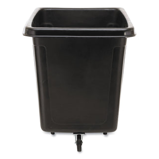 Rubbermaid® Commercial Cube Truck, 59 gal, 300 lb Capacity, Plastic, Black (RCP4608BLA) (RCP4608BLA)