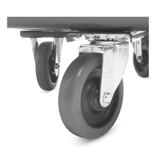 Rubbermaid® Commercial Metal Frame Cube Truck, Rectangular, Polyethylene, 400lb Cap, 12 cu. ft., Black (RCP461200BLA)