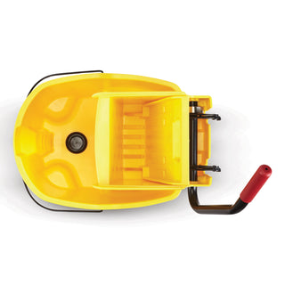 Rubbermaid® Commercial WaveBrake 2.0 Bucket/Wringer Combos, Down-Press, 44 qt, Plastic, Yellow (RCPFG757688YEL)