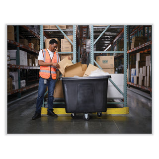 Rubbermaid® Commercial Cube Truck, 500 lbs Cap, Black (RCPFG461600BLA)