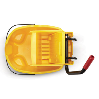 Rubbermaid® Commercial WaveBrake 2.0 Bucket/Wringer Combos, Side-Press, 35 qt, Plastic, Yellow (RCPFG758088YEL) (RCPFG758088YEL)