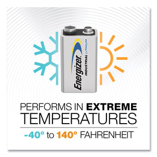 Energizer® Industrial Lithium 9V Battery, 9 V, 12/Box (EVELN522)