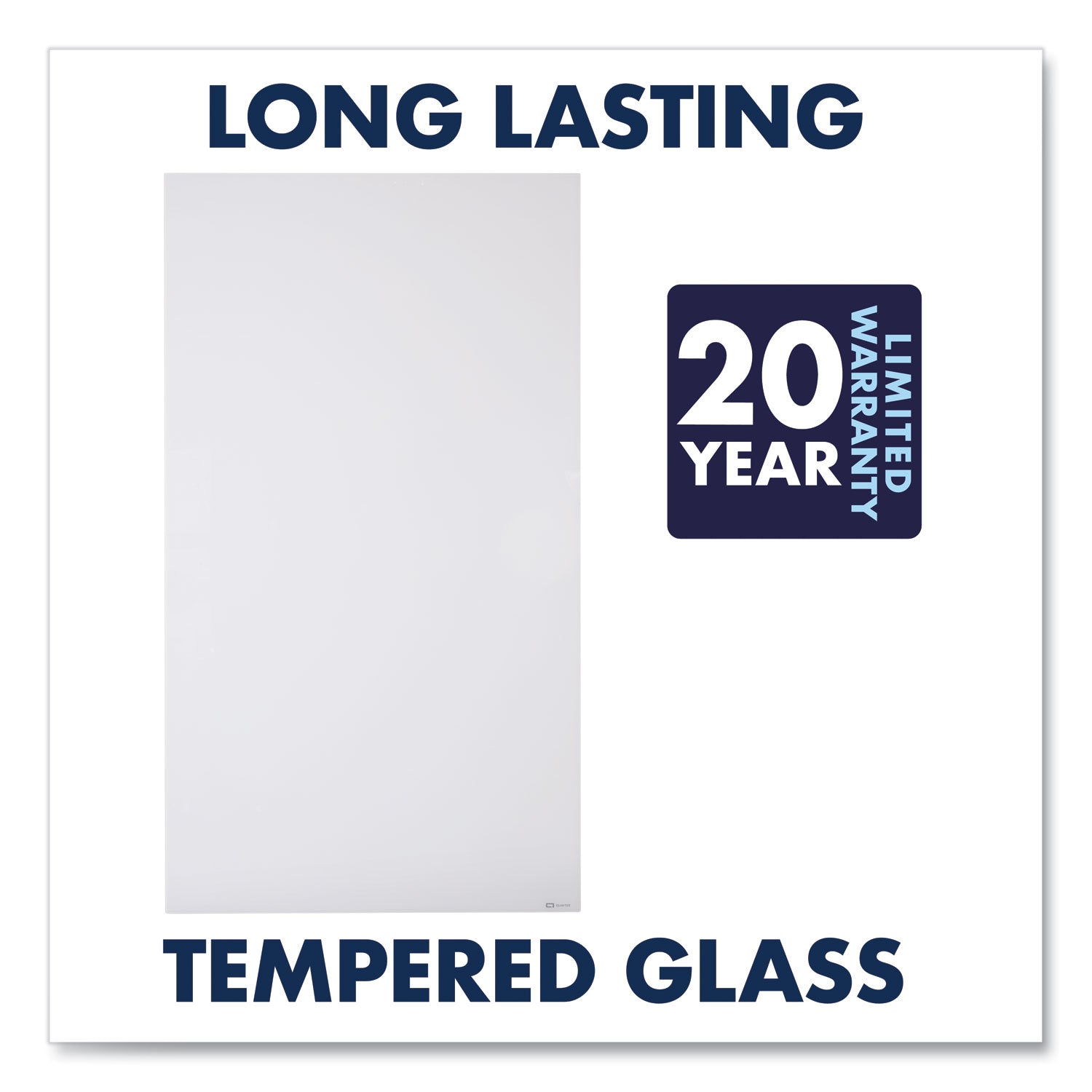 InvisaMount Vertical Magnetic Glass Dry-Erase Boards, 48 x 85, White Surface