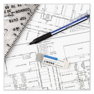 Tombow® Mono® Sand and Rubber Eraser, For Pencil/Ink Marks, Rectangular Block, Medium, White (TOM57302)