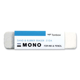 Tombow® Mono® Sand and Rubber Eraser, For Pencil/Ink Marks, Rectangular Block, Medium, White (TOM57302)
