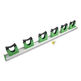 Unger® Hang Up Cleaning Tool Holder, 28w x 3.15d x 2.17h, Silver/Green (UNGHO700EA)