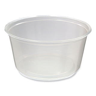 Fabri-Kal® Microwavable Deli Containers, 12 oz, 4.6 Diameter x 2.3 h, Clear, Plastic, 500/Carton (PK12SCL)
