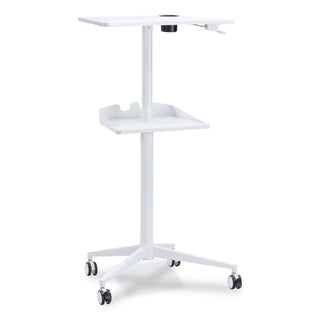 Safco® Mobile Workstation, 2-Shelf, 25-1/4"X19-3/4"X47-3/4" , We (SAF1944WH)