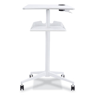 Safco® Mobile Workstation, 2-Shelf, 25-1/4"X19-3/4"X47-3/4" , We (SAF1944WH)