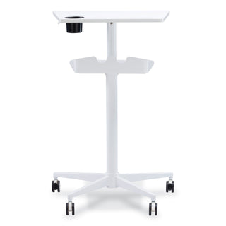 Safco® Mobile Workstation, 2-Shelf, 25-1/4"X19-3/4"X47-3/4" , We (SAF1944WH)