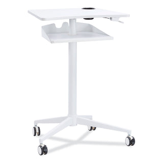 Safco® Mobile Workstation, 2-Shelf, 25-1/4"X19-3/4"X47-3/4" , We (SAF1944WH)