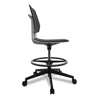 Safco® Commute Extended Height Task Chair, Up to 275 lb, 22.25" to 32.25" Seat Height, Black Seat/Back/Base (SAF7827BL)