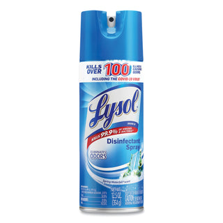 LYSOL® Brand Disinfectant Spray, Spring Waterfall Scent, 12.5 oz Aerosol, 12/Carton (REC02845)