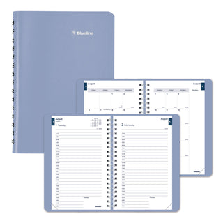 Blueline® Academic Daily/Monthly Planner, 8 x 5, Blue Cover, 12-Month (Aug to July): 2025 to 2026 (REDCA201F02)