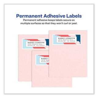 Avery® Vibrant Inkjet Color-Print Labels w/ Sure Feed, 3 1/3 x 4, Matte White, 120/PK (AVE8254)